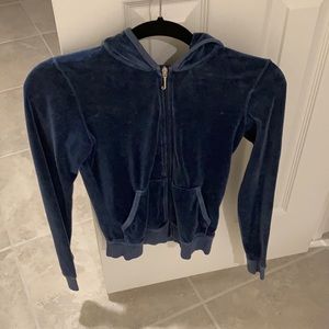 Velour juicy couture zip up sweater hoodie